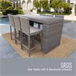 Pemberly Row Bar Table Set Barstools 7 Piece Outdoor Patio Furniture