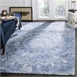 Pemberly Row Modern 4' x 6' Hand Tufted Wool Rug in Blue and Ivory