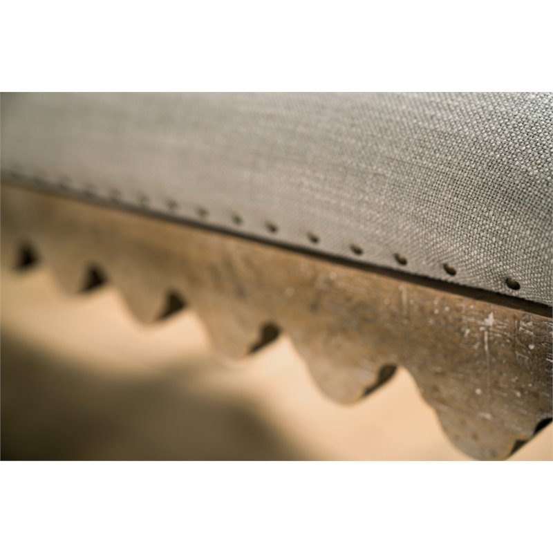Pemberly Row Contemporary Bed Bench with Bronze Nailhead Trim