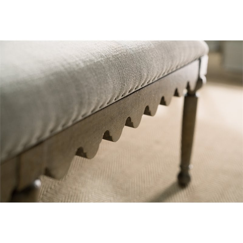 Pemberly Row Contemporary Bed Bench with Bronze Nailhead Trim