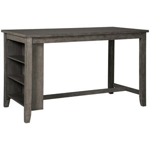 Pemberly Row Contemporary Counter Height Dining Table in Gray