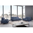 Pemberly Row Modern / Contemporary Leather Accent Chair in Navy Blue