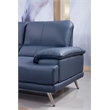 Pemberly Row Modern / Contemporary Leather Accent Chair in Navy Blue