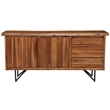 Pemberly Row Modern Wood Dining Server in Light Walnut (Brown)