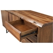 Pemberly Row Modern Wood Dining Server in Light Walnut (Brown)