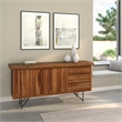 Pemberly Row Modern Wood Dining Server in Light Walnut (Brown)