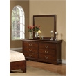 Pemberly Row Modern 6 Drawer Wood Dresser in Cappuccino (Brown)