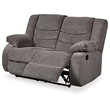 Pemberly Row Modern / Contemporary Reclining Loveseat in Gray