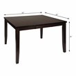 Pemberly Row Contemporary Wood Counter Height Dining Room Table in Cherry