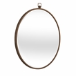 Pemberly Row Contemporary Metal Wall Mirror in Antique Bronze