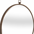 Pemberly Row Contemporary Metal Wall Mirror in Antique Bronze