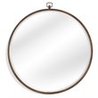 Pemberly Row Contemporary Metal Wall Mirror in Antique Bronze