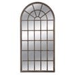 Pemberly Row Modern Leaner Mirror in Weathered Brown Polyurethane
