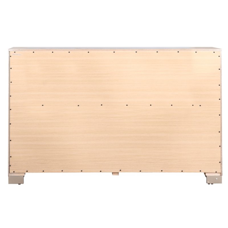 Pemberly Row Modern / Contemporary Dresser in Silver Champagne