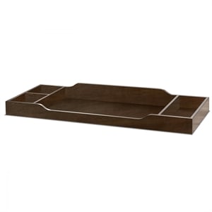 Pemberly Row Modern / Contemporary Changer Tray in Chocolate