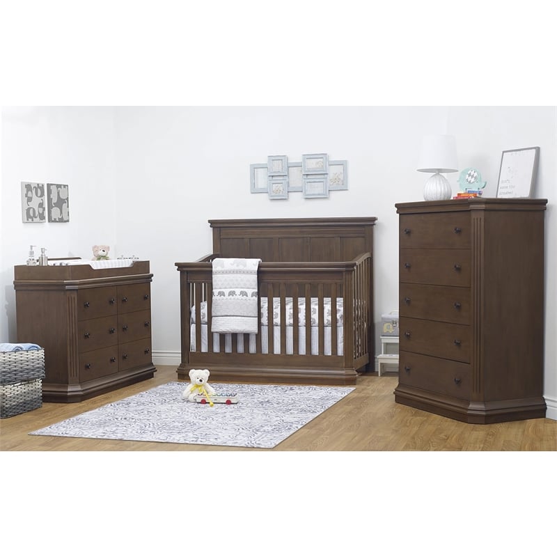 Pemberly Row Modern / Contemporary Changer Tray in Chocolate