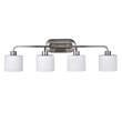 Pemberly Row Transitional 4 Light Brushed Nickel Bath Vanity Light 34