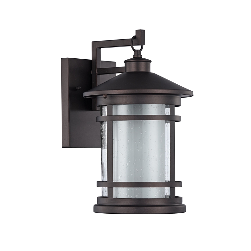 Pemberly Row Transitional 1 Light Rubbed Bronze Outdoor Wall Sconce 14
