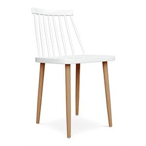 Pemberly Row 30&quotH x 17&quotW x 19&quotD 18&quot Mid-Century Plastic Dining Chair in White