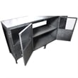 Pemberly Row Modern / Contemporary Metal Media Console in Gray 72