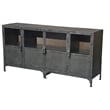 Pemberly Row Modern / Contemporary Metal Media Console in Gray 72