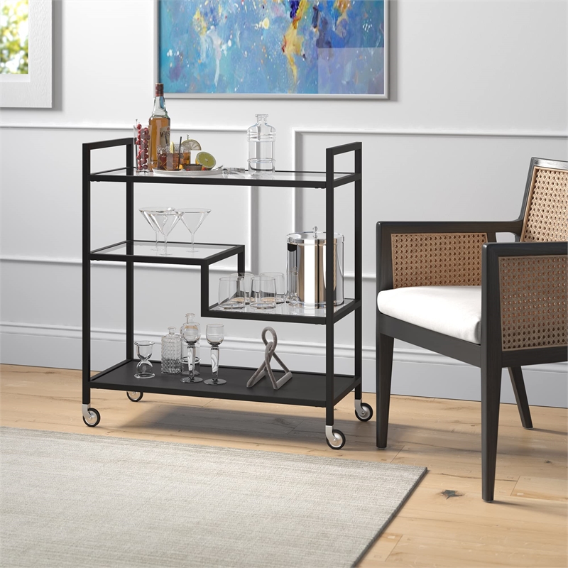 Pemberly Row Modern / Contemporary 54 in.Brass Finish Coffee Table