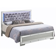Pemberly Row Modern / Contemporary Queen Size Bed Silver Champagne
