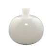 Pemberly Row Contemporary Glass Decorative Vases in White (Set of 2)