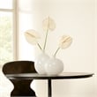 Pemberly Row Contemporary Glass Decorative Vases in White (Set of 2)