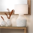 Pemberly Row Contemporary Glass Decorative Vases in White (Set of 2)