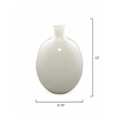 Pemberly Row Contemporary Glass Decorative Vases in White (Set of 2)