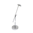 Pemberly Row Contemporary Metal Swing Arm LED Desk Lamp in Chrome