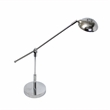 Pemberly Row Contemporary Metal Swing Arm LED Desk Lamp in Chrome