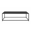Pemberly Row Contemporary Rectangular Metal Coffee Table in Black