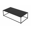 Pemberly Row Contemporary Rectangular Metal Coffee Table in Black