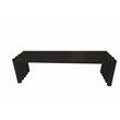 Pemberly Row Contemporary Rectangular Steel Metal Bench in Black