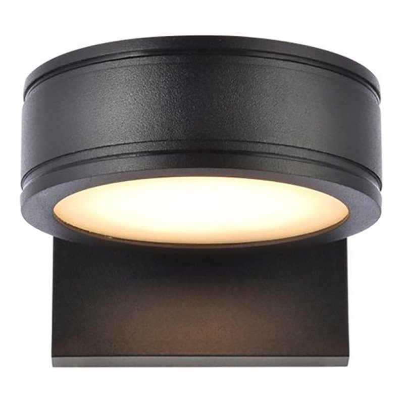 Pemberly Row 1-Light Modern Style Aluminum LED Wall Sconce in Black