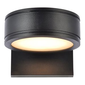 Pemberly Row 1-Light Modern Style Aluminum LED Wall Sconce in Black