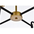 Pemberly Row 8-Light Metal Pendant with Clear Shade in Black and Brass