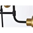 Pemberly Row 8-Light Metal Pendant with Clear Shade in Black and Brass