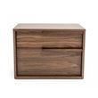 Pemberly Row Modern Veneer Wood Nightstand with 2 Drawers in Walnut