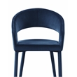 Pemberly Row Contemporary Velvet Navy Dining Chairs (Set of 2)
