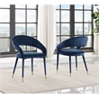 Pemberly Row Contemporary Velvet Navy Dining Chairs (Set of 2)