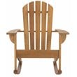 Pemberly Row Eucalyptus Wood Outdoor Adirondack Chair in Teak Natural