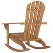 Pemberly Row Eucalyptus Wood Outdoor Adirondack Chair in Teak Natural