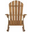 Pemberly Row Eucalyptus Wood Outdoor Adirondack Chair in Teak Natural