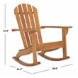 Pemberly Row Eucalyptus Wood Outdoor Adirondack Chair in Teak Natural