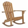Pemberly Row Eucalyptus Wood Outdoor Adirondack Chair in Teak Natural