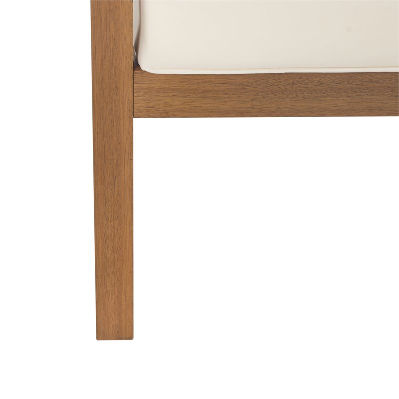 Pemberly Row 4-Piece Eucalyptus Wood Set in Teak Brown and Beige