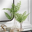 Pemberly Row Polyester Plastic Iron and Glass Ferns in Green (Set of 2)